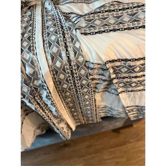 LACE the Label White Grey Collared Sleeveless Maxi Dress Vacation size S NWT $69 - Picture 7 of 8